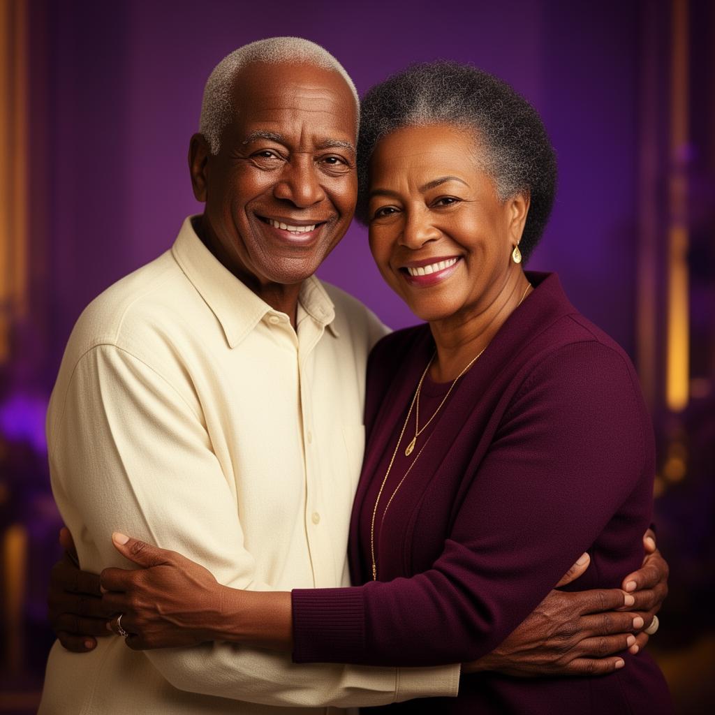 Mature couple planning their long-term care